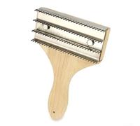 Rastrello per lucidatura con manico in legno e ingranaggio in acciaio inox per la pulizia e la manutenzione delle ruote di lucidatura su varie macchine