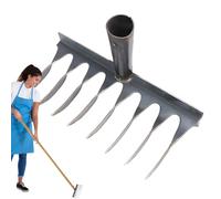 Rastrello per piantare prato, rastrello da giardino resistente, Strumento di estrazione in acciaio per la cura del prato, Forniture da giardinaggio con utensili manuali per trincee manuali, cui
