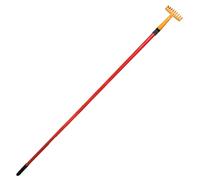 Rastrello per raccolta olive 9 denti in PVC con pertica telescopica acciaio 2 stadi con ghiera a vite - Attacco conico Ø22 mm - Ideale per olive e frutti (mt. 1,20 - 2)