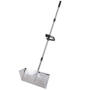 Rastrello per Sabbia, Paletta per Sabbia da Spiaggia | con Cestino Trapezoidale Largo, Rastrello con Manico Lungo Staccabile per Raccolta sulla Spiaggia, S(gray)