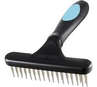 Rastrello per tappeti, sollevatore portatile per peli e sottopelo per cani, rimozione peli di animali domestici, perni in acciaio inox a doppia fila, per il restauro di tappeti morbidi e morbidi