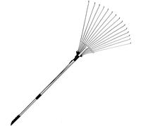 Rastrello, Rastrello for prato, rastrello for erba, rastrello for foglie da giardino, rastrello for erba regolabile, for la pulizia dell'erba da foglie cadute ed erbacce, attrezzi da giardinaggio rego