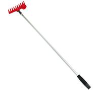 Rastrello, Rastrello for prato, rastrello for sabbia da golf, rastrello livellatore for prato, livellatore for erba da golf, dotato di manico da 39 pollici, livellatore for prato for terreno, terra, s