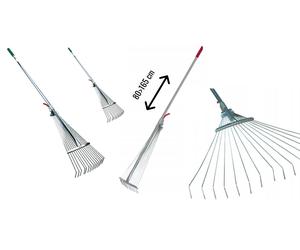 Rastrello scopa per foglie manico regolabile telescopico da giardino 15 denti
