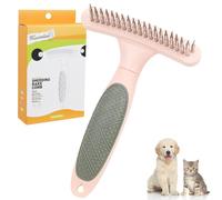 Rastrello sottopelo per cani, spazzola per gatti a pelo lungo, spazzola sottopelo per cani con 2 perni per rastrello, pettine per peli di cani, spazzola per capelli lunghi, effetto massaggio e