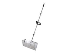 Rastrillo per pulci di sabbia Rastrello for sabbia Premium Grande Manico lungo Resistente Facile da pulire Multifunzionale Comodo Setacciatura Vanga profonda(Silver)