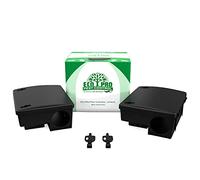 Rat Bait Stations by Eco Pro Pest Control | 2-Pack, Refillable Rat & Mouse Bait Station | Kid & Pet-Safe Indoor & Outdoor Rat Bait Station | with 2 Locks & Keys | Cruelty-Free Rat Trap Alternative