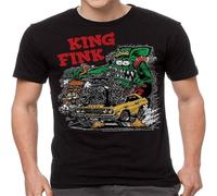 Rat Fink King Fink Men's Black T-Shirt Black XXL