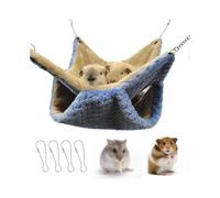 Rat Hammock Double-Layer Fleece Guinea Pig Hammock House Warm Soft Rat Hammocks for Cage Accessories Ferrets Hideout Ferret Hamster Hammock for Small