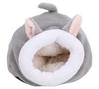 Rat Hamster House Bed Mini Cute Cotton Winter Warm Fleece Small Pet Squirrel Hedgehog Chinchilla Rabbit Guinea Pig Bed House Cage Nidi Accessori Per Criceti(Grigio)