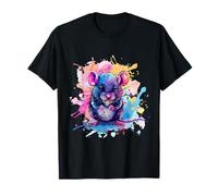 Rat Lover Colorful Ritratto Motivo Roditore Pet Cute Rat Proprietario Maglietta