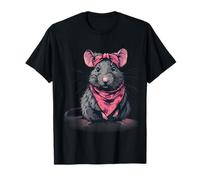Rat Lover Colorful Ritratto Motivo Roditore Pet Cute Rat Proprietario Maglietta