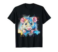 Rat Lover Colorful Ritratto Motivo Roditore Pet Cute Rat Proprietario Maglietta