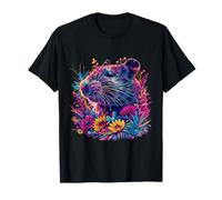 Rat Lover Colorful Ritratto Motivo Roditore Pet Cute Rat Proprietario Maglietta