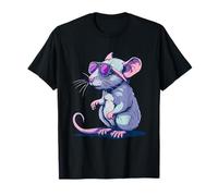 Rat Lover Colorful Ritratto Motivo Roditore Pet Cute Rat Proprietario Maglietta