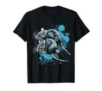 Rat Lover Colorful Ritratto Motivo Roditore Pet Cute Rat Proprietario Maglietta