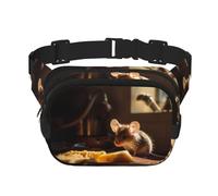 Rat Pattern alla moda alla moda marsupio unisex viaggio sport messenger bag