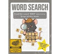 RAT Word Search Puzzle Book: Find Only One Word - 8x10 inches, 130 pages - 100+ Puzzles