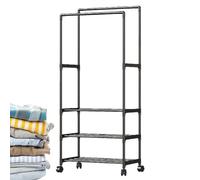 Ratch Ratch - Accessori per binari per tubi in PP | Design a doppia asta resistente | Facile installazione salvaspazio per la nizzazione della stanza e massima capacità di carico