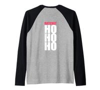 Ratchet Ho Divertente Natale Hip Hop Meme sul Retro Maglia con Maniche Raglan