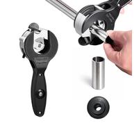 Ratchet Pipe Cutter, 2-in-1 Ratcheting Pipe Cutter Tool for Tight Spaces, for Copper and PVC, Close Quarters Tubing Cutter for 6-23mm & 8-29mm Pipes (1/4“-7/8” (6-23mm))