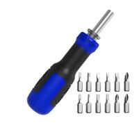 Ratchet Screwdriver - CRV Steel 13-in-1 | Magnetic Portable Precision Multi Bit Set | Security Hex Flathead Hand Tool For Home Garage Mechanic Automotive Furniture Appliance Repair