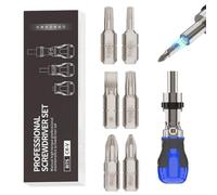 Ratchet Screwdriver | Portable 180 Degree Adjustable Multi Bit | Magnetic Ratcheting Screwdriver Set | For Home Furniture Car Bicycle Watch Eyeglass DIY Repair