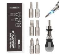 Ratchet Screwdriver | Portable 180 Degree Adjustable Multi Bit | Magnetic Ratcheting Screwdriver Set | For Home Furniture Car Bicycle Watch Eyeglass DIY Repair