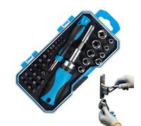 Ratchet Screwdriver Set - Versatile Bit Assortment, Efficient Ratcheting Mechanism, Ergonomic Grip Design, Essential Household Repair Kit, Reliable Furniture Assembly Tool | for General DIY Tasks