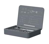 Ratchet Socket Wrench Set - 180 Degree Rotating Head, 40 Piece Precision Bit Kit, Non Slip Metric Tool, Chrome Vanadium Steel Hardwares - For Car Maintenance Home Mechanical Repairs