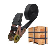 Ratchet Straps with Safety Clip - Secure & Stable Ratcheting Securing Straps | Adjustable Cam Buckle Tie Down Strap | Heavy Duty Lashing Strap | Tie Down Ratcheting Securing Strâp