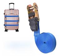 Ratchet Straps with Safety Clip - Secure & Stable Ratcheting Securing Straps | Adjustable Cam Buckle Tie Down Strap | Heavy Duty Lashing Strap | Tie Down Ratcheting Securing Strâp