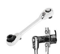 Ratchet Wrench - 1/4 Inch Double Headed Spanner, 72 Tooth 5 Degree Quick Release Drive, Compact Socket Tool | Ideal for Tight Space Engine Bay, Car Maintenance, DIY Auto Repair, Garage Workshop