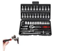 Ratchet Wrench - Portable Vehicle Repair Tool, Ratchet Socket Wrench Set, Long Lasting Ergonomic Hand Tool Kit | Automotive Marine Industrial Construction Electrical Maintenance Workshop Socket Fasten