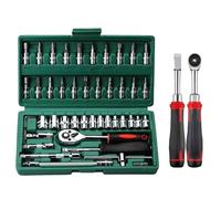 Ratchet Wrench - Vehicle Repair Socket Wrench Set, Portable Hand Ratchet Tool, Heavy Duty Long Lasting Fastener Kit | Automotive Marine Industrial Construction Electrical Workshop Maintenance Repair F