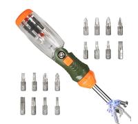 Ratcheting Screwdriver, Adjustable Angled Screw Driver, 8.46x1.57in Compact Ergonomic Tool for Electrician, Industrial, Automotive, Costruzione, Plumbing Use