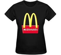 rather Women's Short Sleeve Designed Classic McDonalds Cotton O Neck T Shirts