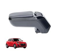 RATI ARMSTER 2 Bracciolo adatto per SUZUKI SWIFT 2017-2023 [nero,pelle vegana] Bracciolo centrale retrofittabile con vano portaoggetti