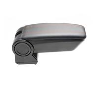 RATI ARMSTER 3 Bracciolo adatto per FIAT 500 2016- [nero,pelle vegan,cuciture rosse] Bracciolo centrale retrofittabile con vano portaoggetti