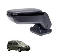 RATI ARMSTER S Bracciolo adatto per VW CADDY 2004-2020 [nero,pelle vegana] Bracciolo centrale retrofittabile con vano portaoggetti