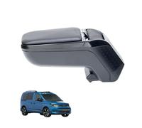 RATI ARMSTER 2 Bracciolo adatto per VW CADDY 2020- [nero,pelle vegana] Bracciolo centrale retrofittabile con vano portaoggetti