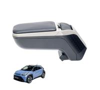 RATI Bracciolo a 2 braccioli, compatibile con Toyota AYGO X Hibrido 2026 [grigio, pelle vegana] bracciolo centrale con vano portaoggetti