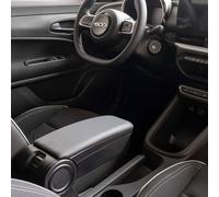 RATI ARMSTER 3 Bracciolo adatto per FIAT 600 2024- [nero,pelle vegana] Bracciolo centrale retrofittabile con vano portaoggetti