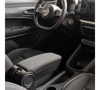 RATI ARMSTER 3 Bracciolo adatto per FIAT 600 2024- [nero,tessuto] Bracciolo centrale retrofittabile con vano portaoggetti