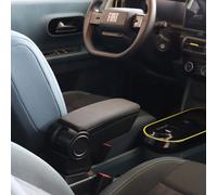 Rati Armster 3 Bracciolo adatto per Fiat Grande Panda Electric 2024-/ Fiat Grande Panda Hybrid 2024- [nero,tessuto] Bracciolo centrale retrofittabile con vano portaoggetti