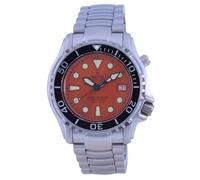 RATIO FreeDiver, orologio subacqueo automatico in acciaio inox, con vetro zaffiro, resistente all'acqua fino a 1000 m, orologio subacqueo da uomo, Arancione, Subacqueo