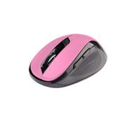 Ratón C-Tech WLM-02P Wireless 1600DPI Nero Rosa 6 Pulsanti Ergonomico