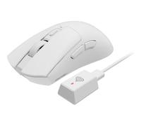 Genesis Zircon 880 PRO Gaming Mouse 8K 30.000 DPI Wireless & Cablato, PixArt PAW3950, 8000Hz Polling, Kailh Optical, 64g Leggero, Bluetooth/2.4GHz/USB-C, 6 Tasti Programmabili, Bianco