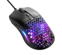Glorious Model O Eternal - Mouse da gaming RGB ultraleggero - Cablato - 55 g - Illuminazione RGB personalizzata - 6 tasti programmabili - Simmetrico - Sensore ottico 12K DPI - PC/Mac - Nero