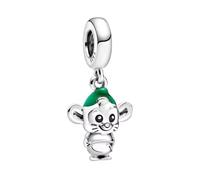 Raton Gus - Ciondolo in argento Sterling 925, compatibile con braccialetti Pandora e altri bracciali, pequeño, Argento, Nessuna pietra preziosa
